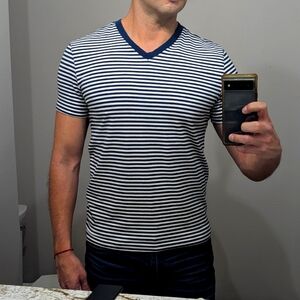 Striped V-Neck T-Shirt